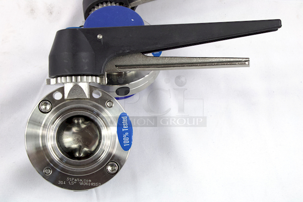 NEW-NEVER USED! St. Pat’s Stainless Steel Butterfly Valve With Nylon/Glass Trigger Handle, 12 Positions In 180 Degrees. 2x Your Bid - Image 6 of 7