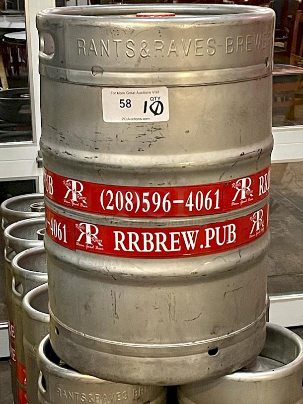 HUGE LOT!! 15.5 Gallon (1/2 Barrel) Commercial Kegs With Drop-In D System Sankey Valve. 10x Your Bid - Image 1 of 2