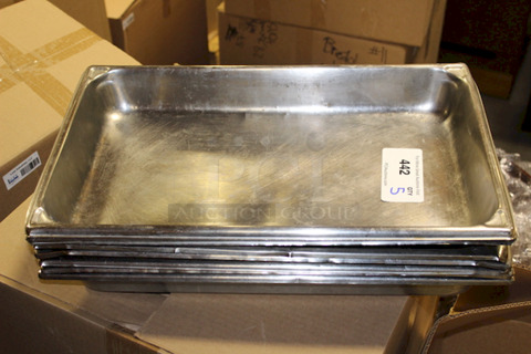 SWEET! 2-1/2" Deep Full Size Hotel Pans, Stainless Steel. 20-3/4x12-3/4x2-1/2. 5x your Bid 