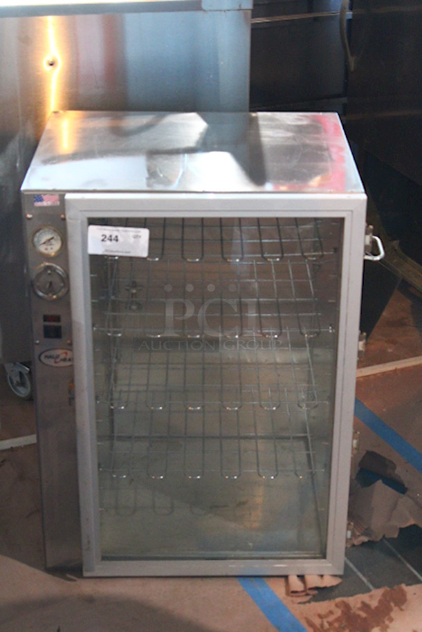 Alto Shaam 500-PH/GD Halo Heat® Pizza Holding Cabinet, (1) glass door, on/off power switch, adjustable thermostat, 120v. In Working Order When Last Used.23-1/4