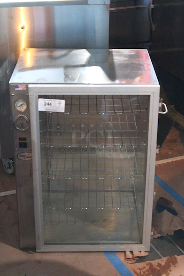 Alto Shaam 500-PH/GD Halo Heat® Pizza Holding Cabinet, (1) glass door, on/off power switch, adjustable thermostat, 120v. In Working Order When Last Used.23-1/4" x 20-3/4" x 30-7/8"  - Image 1 of 6