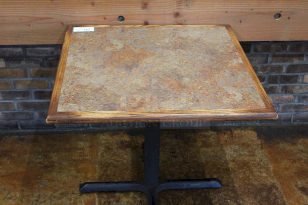 HIGH QUALITY! Solid Wood Table With Cast Iron Base.
34x34x29-1/2 - Image 3 of 5