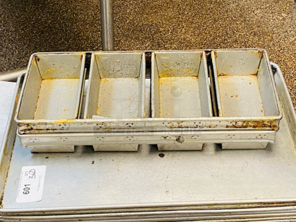 HEAVY DUTY! High Quality Bread Pan Sets, Holds (4) 9" x 4 1/2" Pans. 9-7/8x22x2-3/4 8x Your Bid