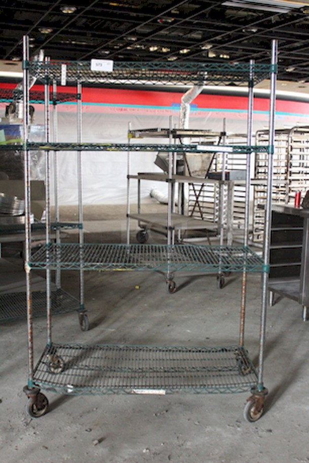 SWEET! 4 Shelf Metro Rack On Commercial Casters 48x24x75  - Image 1 of 4