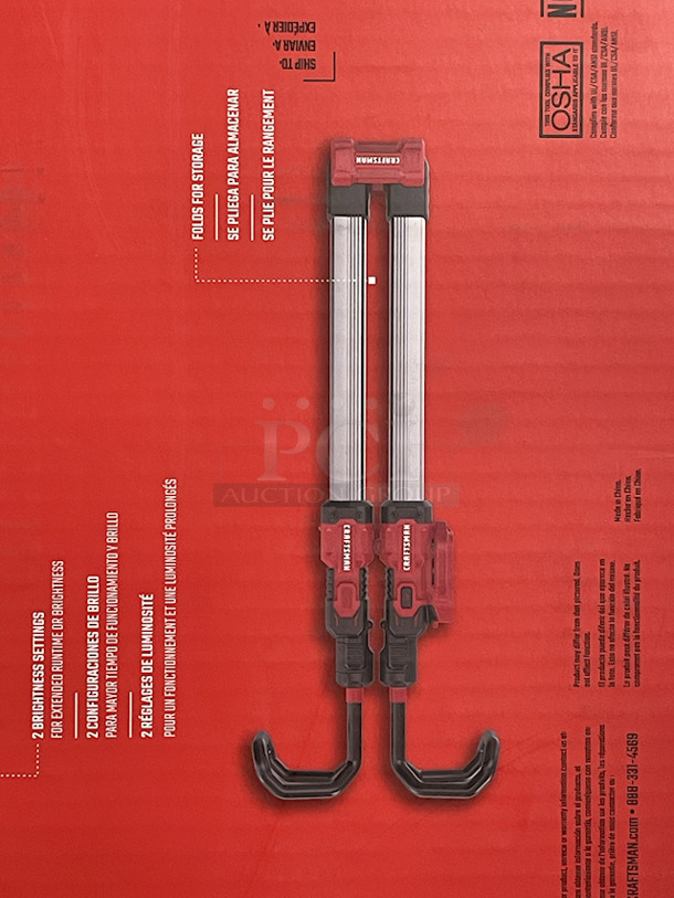 All New, All Craftsman – [1] CRAFTSMAN 2000 Series 37-in W x 24.5-in H 4-Drawer Steel Tool Chest (Red), [1] CMCL090B V20 Lithium-Ion LED Automotive Hood Light, [1] CRAFTSMAN V20 Brushless 2-Piece 20-Volt Max Cordless Power Equipment Combo Kit – 13” Weed Wacker, String Trimmer & Blower Combo Kit (With Battery & Charger), [3] Craftsman CMCK279D1 V20 Brushless Lithium-Ion 10” Cordless Weedwhacker, String Trimmer and, Blower Combo Kit (With Battery & Charger). 6x Your Bid - Image 6 of 12