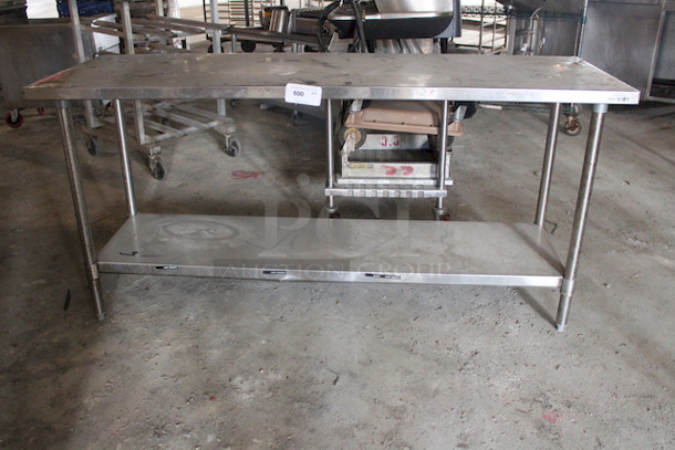 72" Stainless Steel Equipment Stand/Prep-Table With Under-Shelf, 72x24x34 - Image 2 of 5