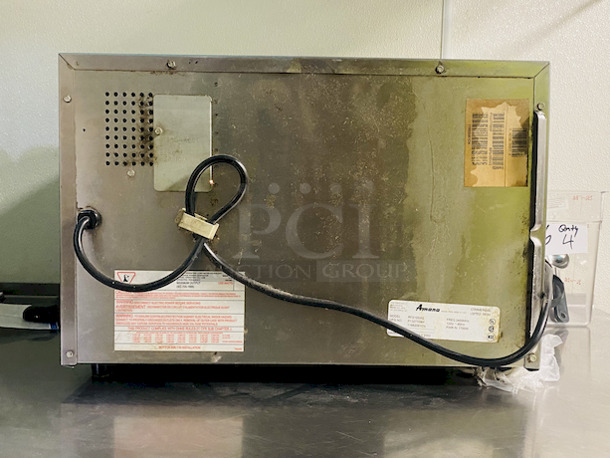 BEAUTIFUL! Amana Model RFS10SW2 Stainless Steel Commercial Countertop Microwave Oven With View Through Door! 

CONDITION: 10/10

 - Image 4 of 7