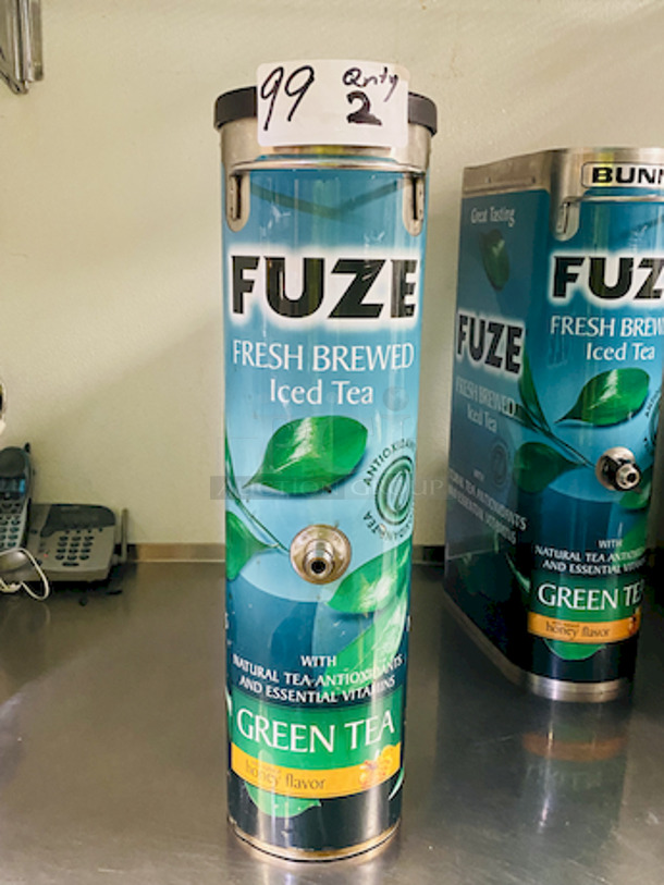 SWEET! Fuze 3-1/2 Gallon Tea Dispenser. 

Missing Lid and spouts. 

2x Your bid.  - Image 2 of 10