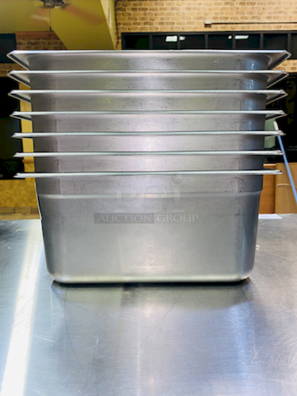 AWESOME! Set of (5) Stainless Steel 1/3 Pans, 6 Inch Deep.

7x Your Bid - Image 1 of 5