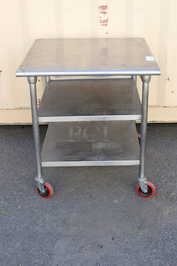 OUTSTANDING! Mobile Equipment Stand With (2) Undershelves. 36x34x37-1/2