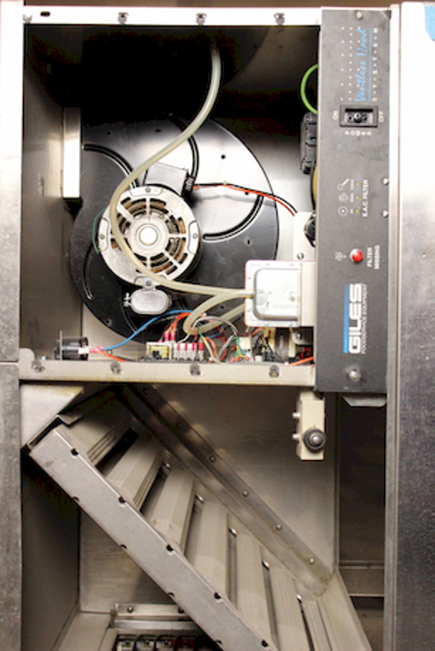 AMAZING! Giles PO-VH 60 7/16" Type 1 Ventless Hood for Electric Ovens w/ 3 Stage Filtration, 208-240v/1ph. Skirt Not Included. Observed In Working Order. 
48x24-1/2x29-1/2.

.  - Image 6 of 7