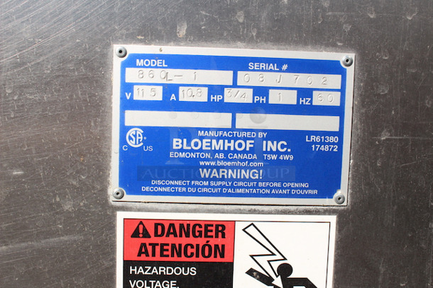 BEAUTIFUL! Bloemhof 860L Bread & Roll Moulder, 24” Wide Roller, 115v. On Commercial Casters,  29x45x52 - Image 5 of 10