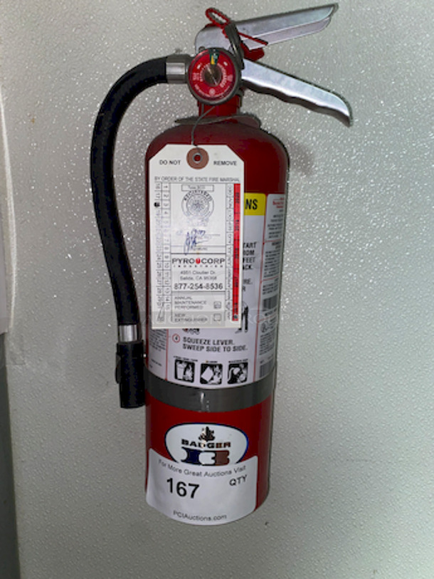 AMAZING! BADGER 5MB-6H Fire Extinguisher, 3A:40B:C, Dry Chemical, 5 lb