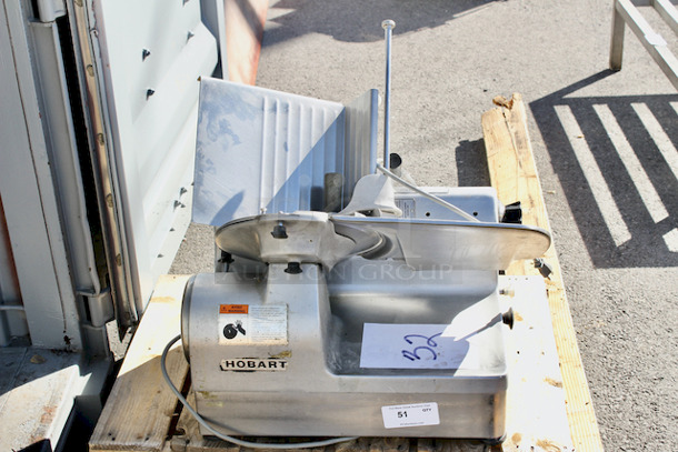 AWESOME! Hobart 1712R Roast Beef Slicer, 11-3/4" Blade.  Volts 115, Hz 60, Ph 1, Amp 6.2, HP 1/3, RPM 1725. 26"x17x28 - Image 1 of 6