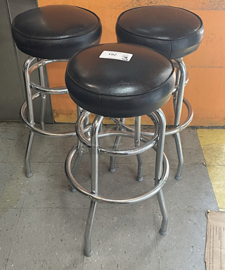 SWEET! Padded Barstools, Full 360 Motion Swivel Seat With Foot Rest. 3x Your Bid