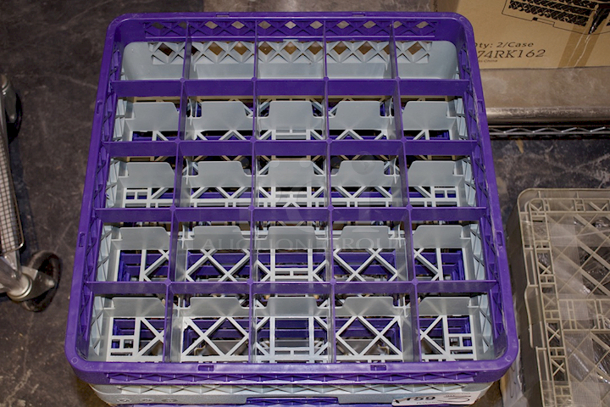 AWESOME! (3) Noble Products 274RK251 25-Compartment Gray Full-Size Glass Rack with 1 Blue Extender - Image 3 of 3