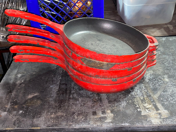 AMAZING! Set of 5 Lodge Cast Iron Skillets, Non-Stick with Enamel Coating, 10”.  

5x Your Bid - Image 3 of 5