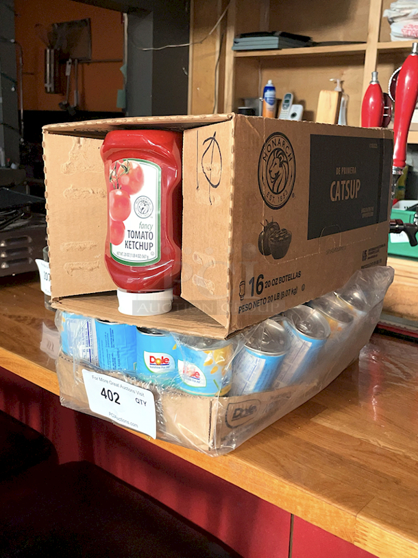 DOUBLE UP! 10 Pack Of Fancy Tomato Ketchup & 23 Pack Of Pineapple Cans. 2x Your Bid.  - Image 2 of 3