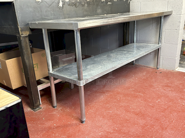 LIKE NEW! Stainless Steel Work Table With Under-Shelf...Please don't mind the dust. 72x24x34 - Image 4 of 5