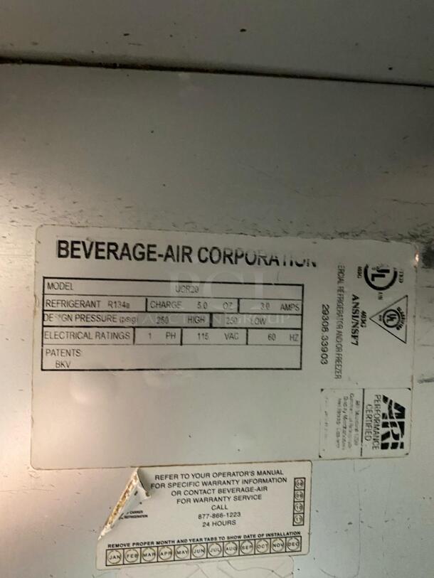 Beverage Air - UCR20 - Stainless Steel Interior Undercounter Refrigerator 20"
 - Image 3 of 5