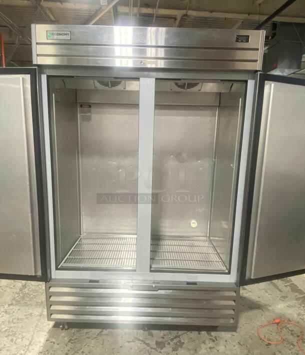 EF2A-FS, Freezer, Two Section Upright, Full Stainless Doors with Lock
