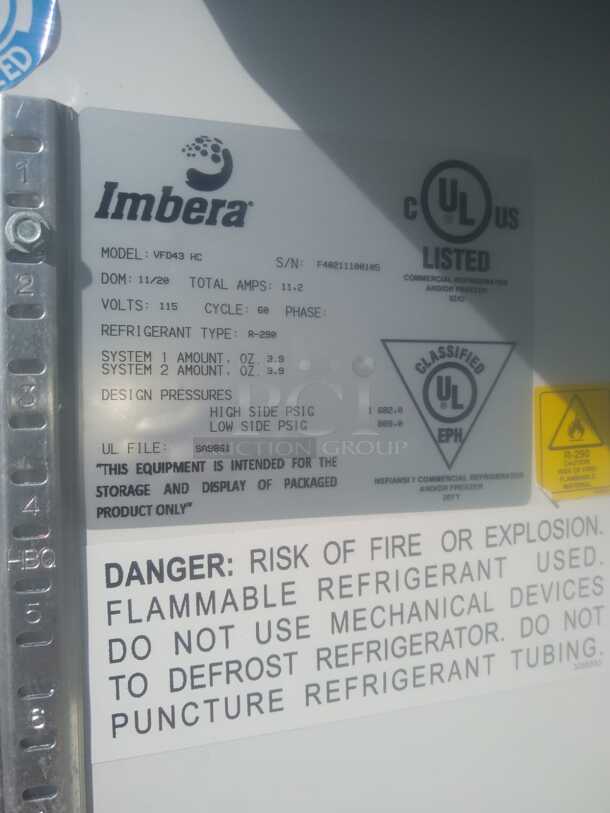Imbera VFD43 HC BW SD Two Section Glass Door Merchandiser - (2) Sliding Doors, Black, 115v
 - Image 2 of 5