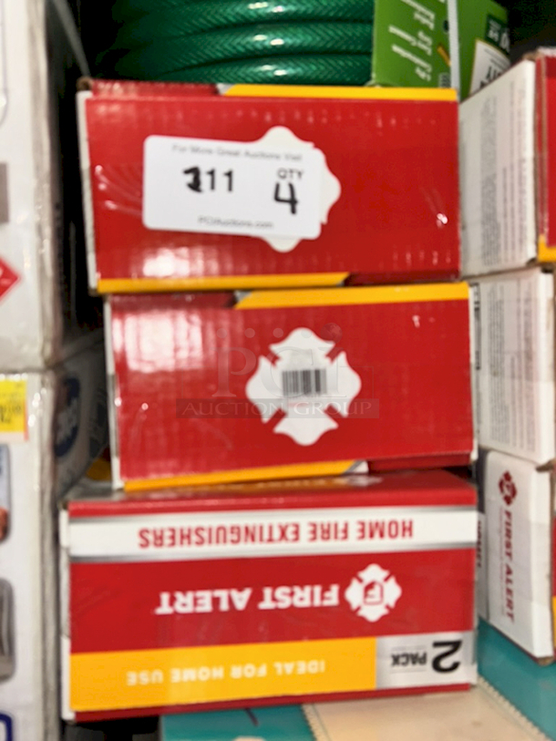 4 Sets of First Alert 2-Pack Home & Kitchen Fire Extinguishers - UL Model: FE1A10GR195 & KFESS. 4x Your Bid - Image 3 of 3