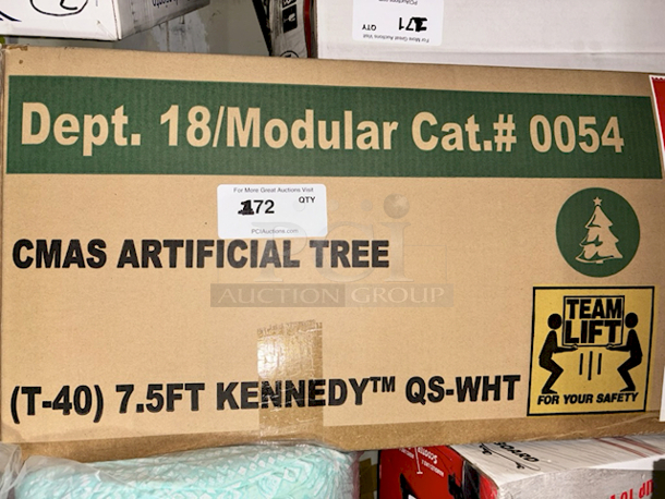 Holiday Time 7-1/2ft Pre-Lit Kennedy Fir QS-White Artificial Christmas/Holiday Tree, 4ft Diameter.  - Image 2 of 2