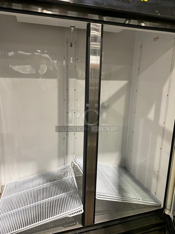 True 2 Door Reach In Cooler Merchandiser! With View Through Doors! With Poly Coated Racks! Model: GDM49 SN:7443104 115V 1PH - Image 3 of 7