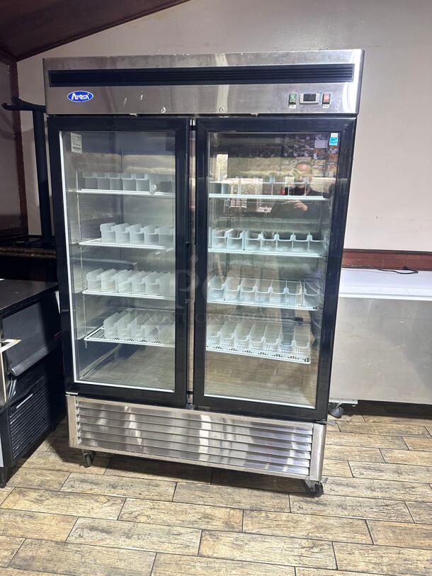 Late Model Atosa MCF8707GR Refrigerator Merchandiser Two-section 54-2/5W X 31-7/10D X 83-1/10H Working  - Image 2 of 10