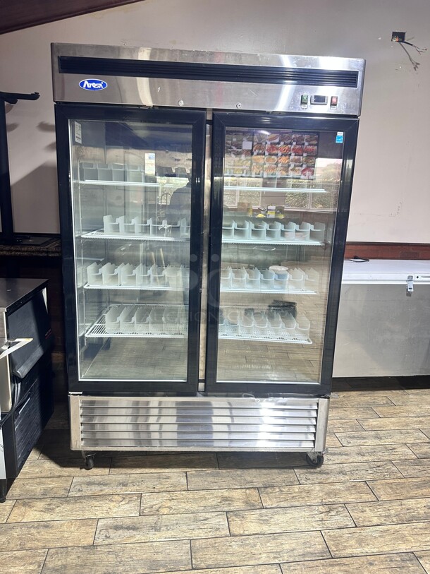 Late Model Atosa MCF8707GR Refrigerator Merchandiser Two-section 54-2/5W X 31-7/10D X 83-1/10H Working  - Image 4 of 10