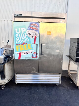 True T-49F 49 Cu.Ft Two Section Stainless Reach-in Freezer 115 Volt Workimng