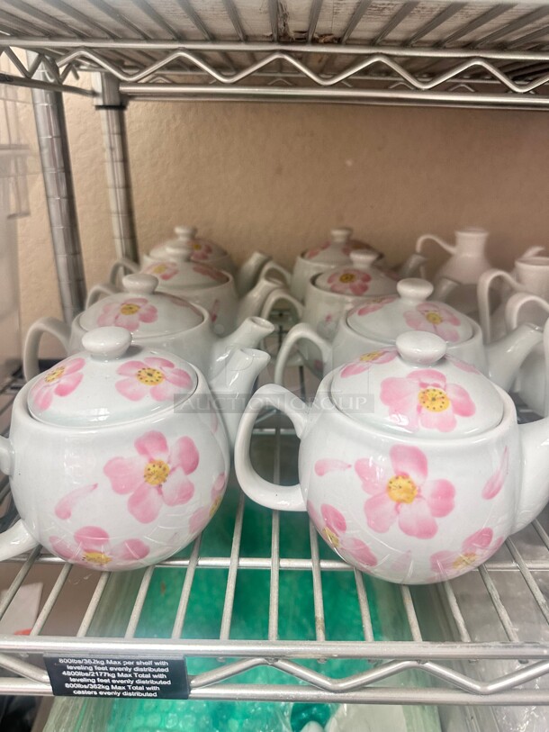 Teapot Hand Painted Style Cherry 13.5Oz - Image 1 of 4
