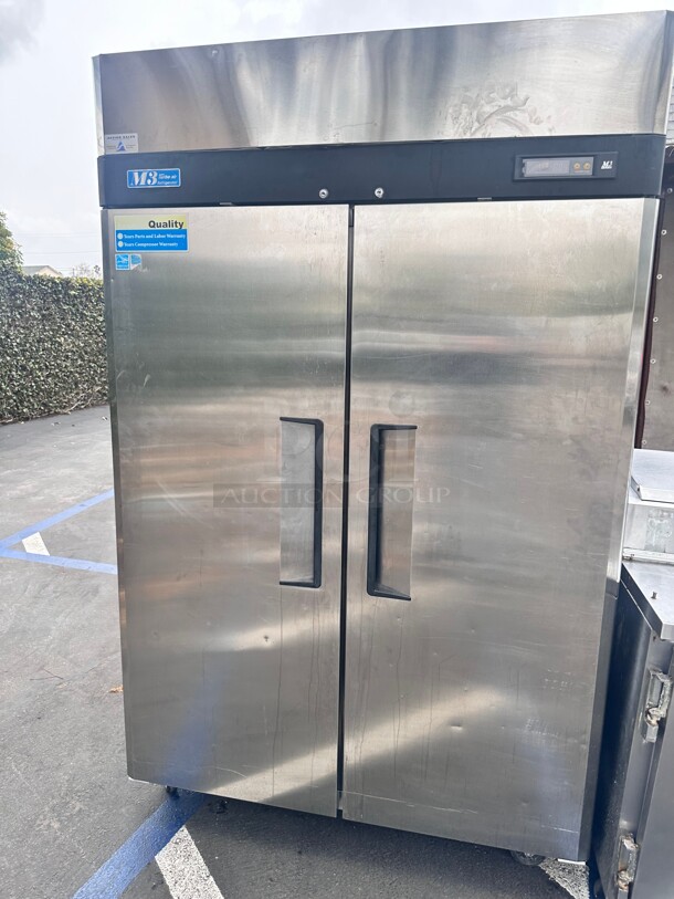 Late Model Turbo Air M3R47-2 M3 Series 52 inch Solid Door Stainless Steel Reach-In Refrigerator 115 Volt Working - Image 6 of 9