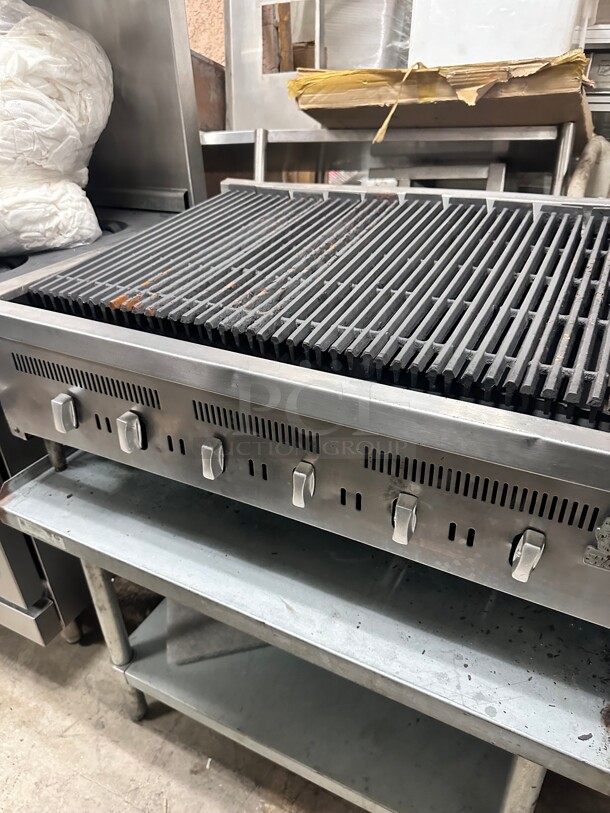 Fully Refurbished Wolf 36" Gas Char Broiler Tested and Working With Stand  - Image 5 of 5