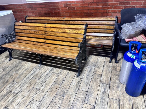 Commercial Wood and Metal Benches 
7 feet
5 feet - Image 4 of 7