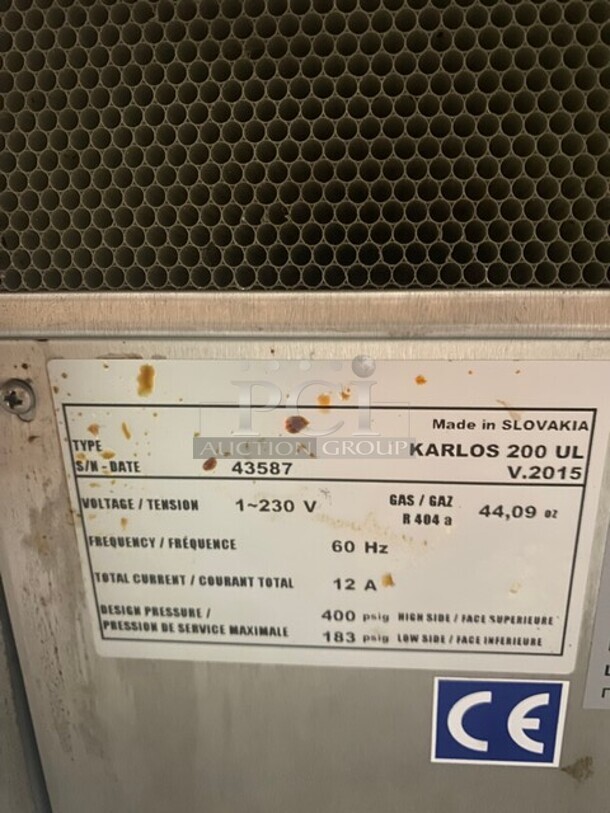 Karlos 200 UL Stainless Steel Refrigerated Commercial Grab N Go Open Merchandiser! On Casters! SN: 43587 230V 1PH - Image 4 of 8