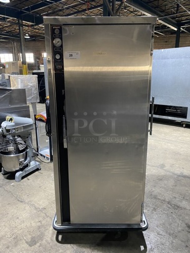 Nice! FWE All Stainless Steel Full Size Food Warming Holding Cabinet! Model UHS-12 Serial 9125699! 115V 1 Phase! On Commercial Casters! 