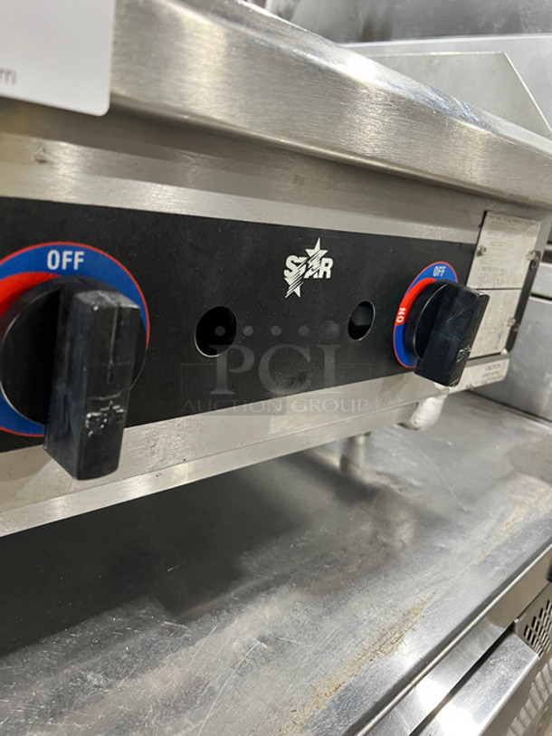 SWEET! Star Commercial Countertop Natural Gas Powered Char Grill! With Side And Back Splashes! All Stainless Steel! On Small Legs! Model: 6024CBC SN: 6L243690 - Image 6 of 8