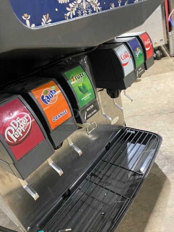 Cornelius Commercial 6 Spout And Ice Dispenser Beverage System! Model: ED150BC SN: 74B1723ED105 115V 60HZ 1 Phase - Image 6 of 9