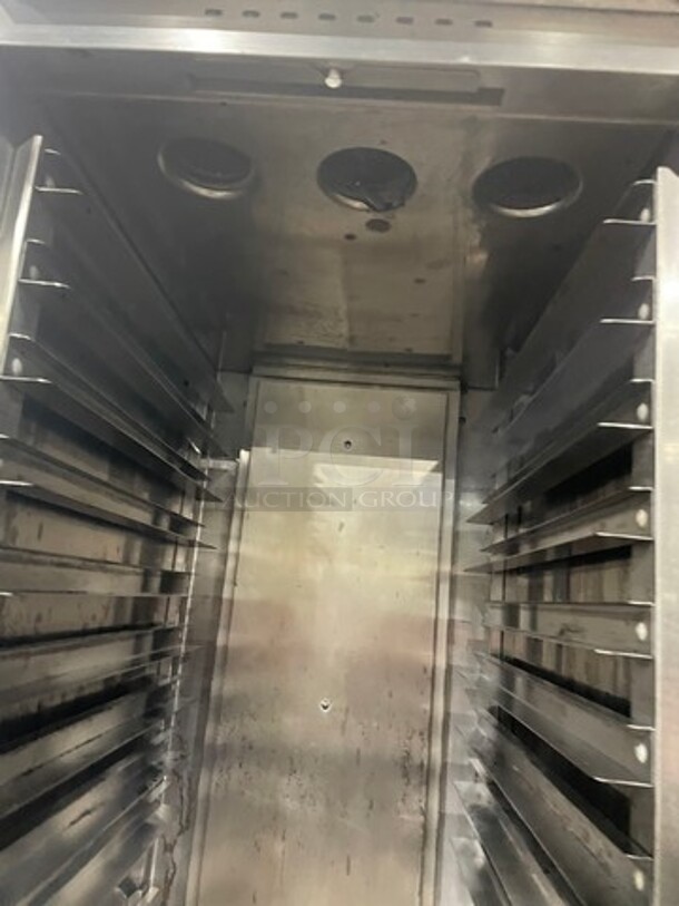 WOW! CresCor Electeric Powered Roast-N-Hold 2 Section Insulated Cabinet! All Stainless Steel! Model CO151F1818B2081 Serial CBBR3529! 208V 1 Phase! On Commercial Casters! Working When Removed!  - Image 6 of 9