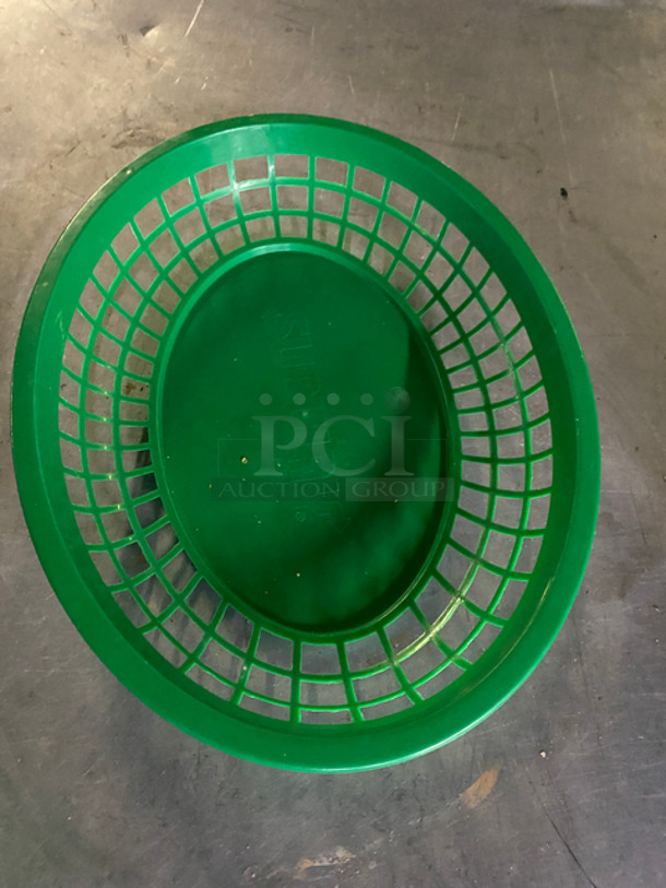 ALL ONE MONEY! Green Poly Oval Fast Food Serving Baskets! - Image 3 of 5