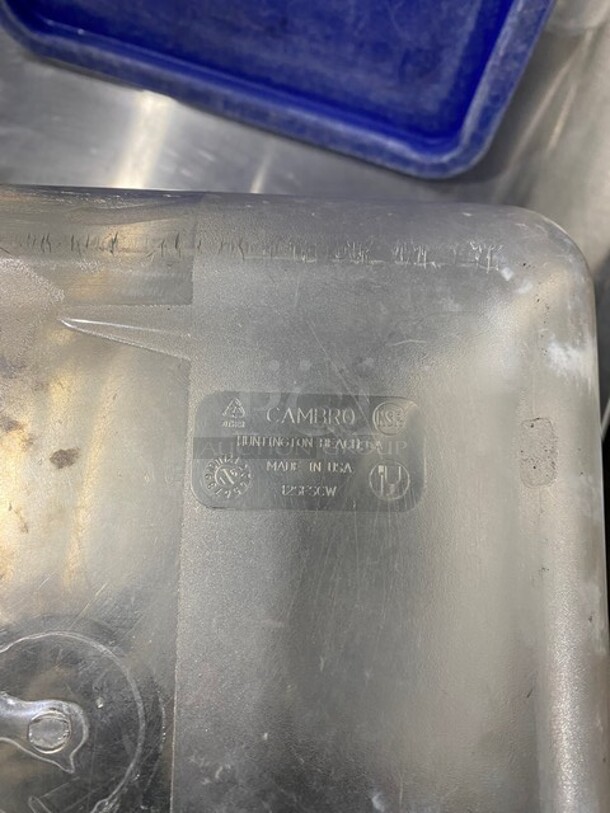 Cambro 12Qt Translucent Square Polypropylene Square Food Storage Containers With Lid! 4x Your Bid! - Image 7 of 7