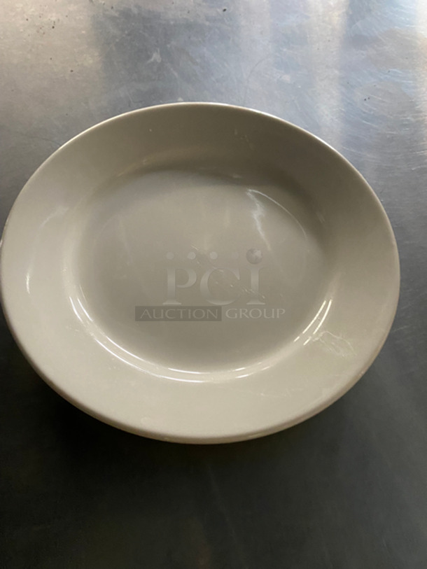 DAD 6" White Ceramic Plates! 5x Your Bid! Includes Poly Crates! - Image 3 of 6