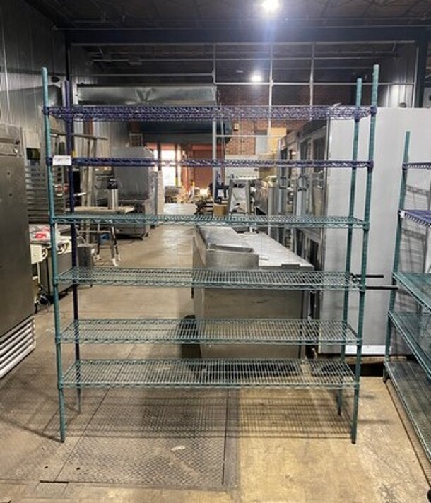 Nexel 6 Tier Shelf! On Legs! BUYER MUST DISMANTLE! PCI CANNOT DISMANTLE FOR SHIPPING! PLEASE CONSIDER FREIGHT CHARGES! - Image 1 of 7