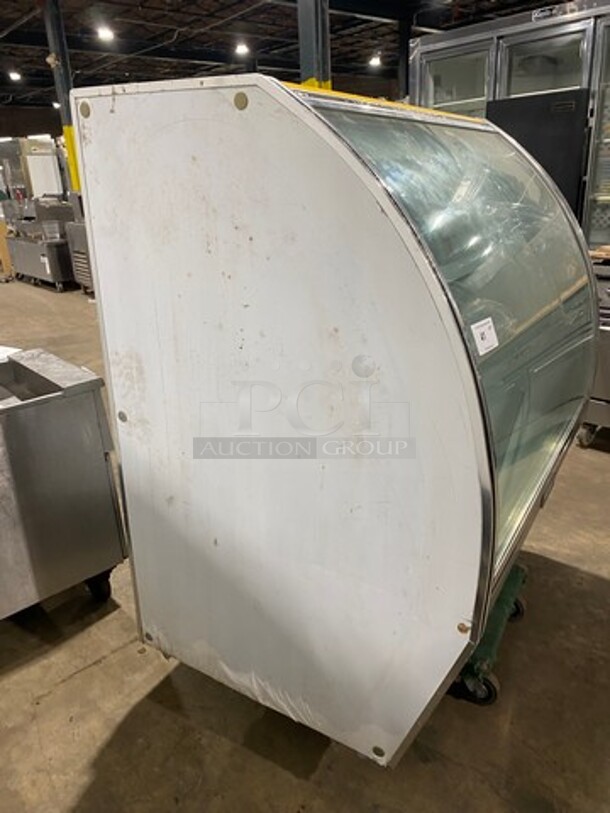 2010 Leader Commercial Refrigerated Bakery Display Case Merchandiser! With Curved Front Glass! With Rear Access Doors! Stainless Steel Body! Model: RHDL48 SN: PT10M1682D 115V 60HZ 1 Phase - Image 2 of 8