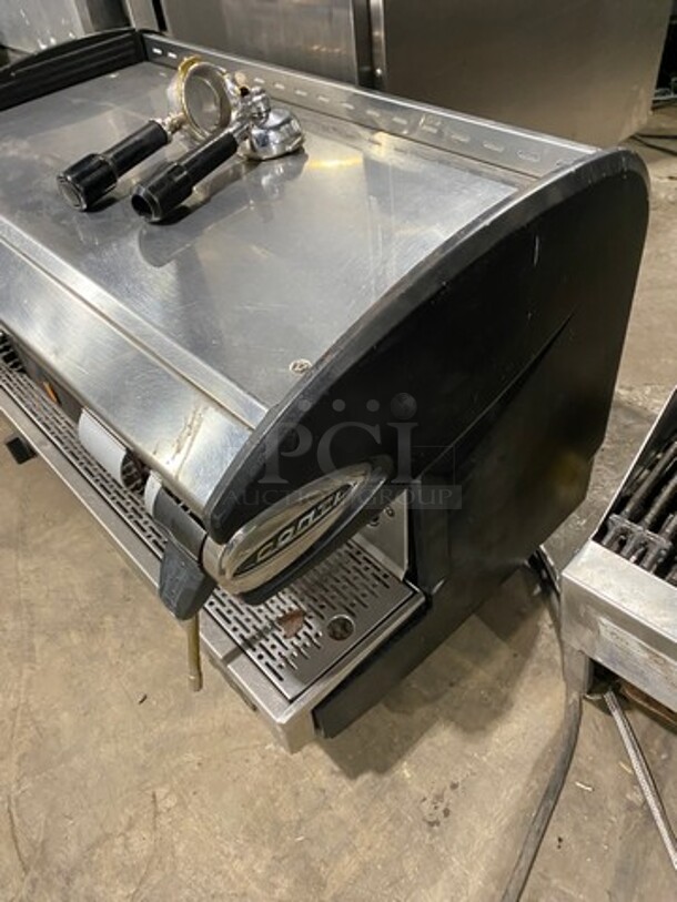 NICE! Conti Xeos Commercial Countertop 2 Group Espresso Machine! All Stainless Steel! On Small Legs! - Image 2 of 9