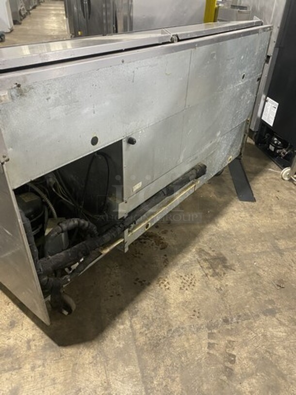 SWEEET! Delfield Model: 18672PTBM 72" Two Door Refrigerated Pizza Prep Table On Commercial Casters! 115V 1 Phase!  - Image 3 of 10