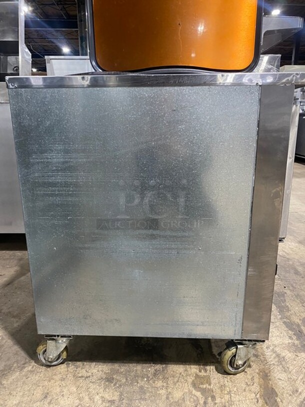 Coolman Commercial 2 Door Refrigerated Lowboy/Worktop Cooler! All Stainless Steel! On Casters! 120V! Model: Custom-36LB SN: L70615! - Image 4 of 6