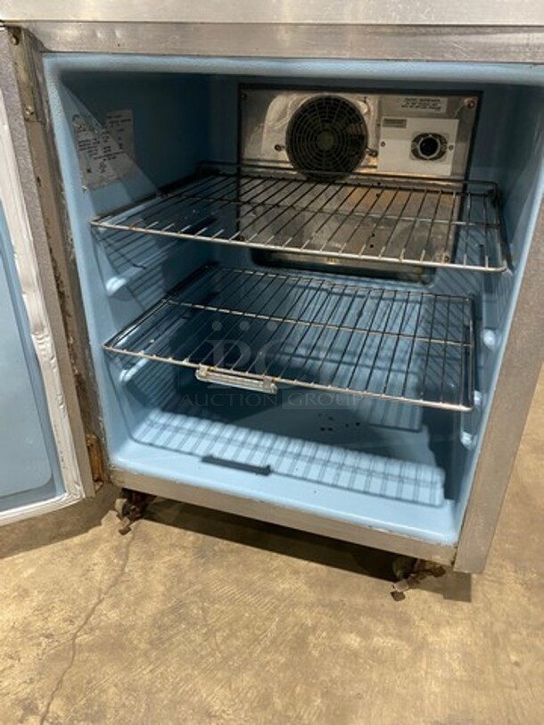 Delfield Commercial Single Door Lowboy/ Worktop Cooler! With Racks! All Stainless Steel! On Casters! - Image 5 of 7